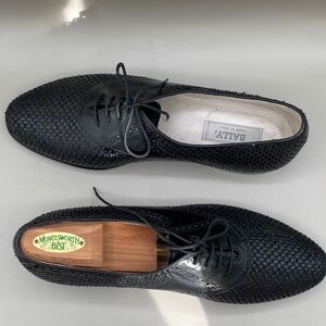 Bally Textured Black Men's Oxfords (LOT 413)